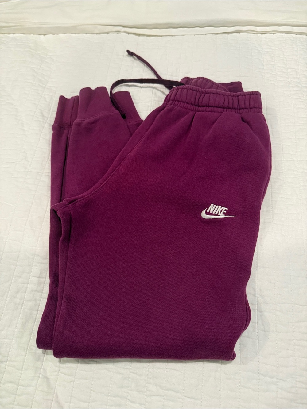 Nike Kids Joggers in Plum with White Logo